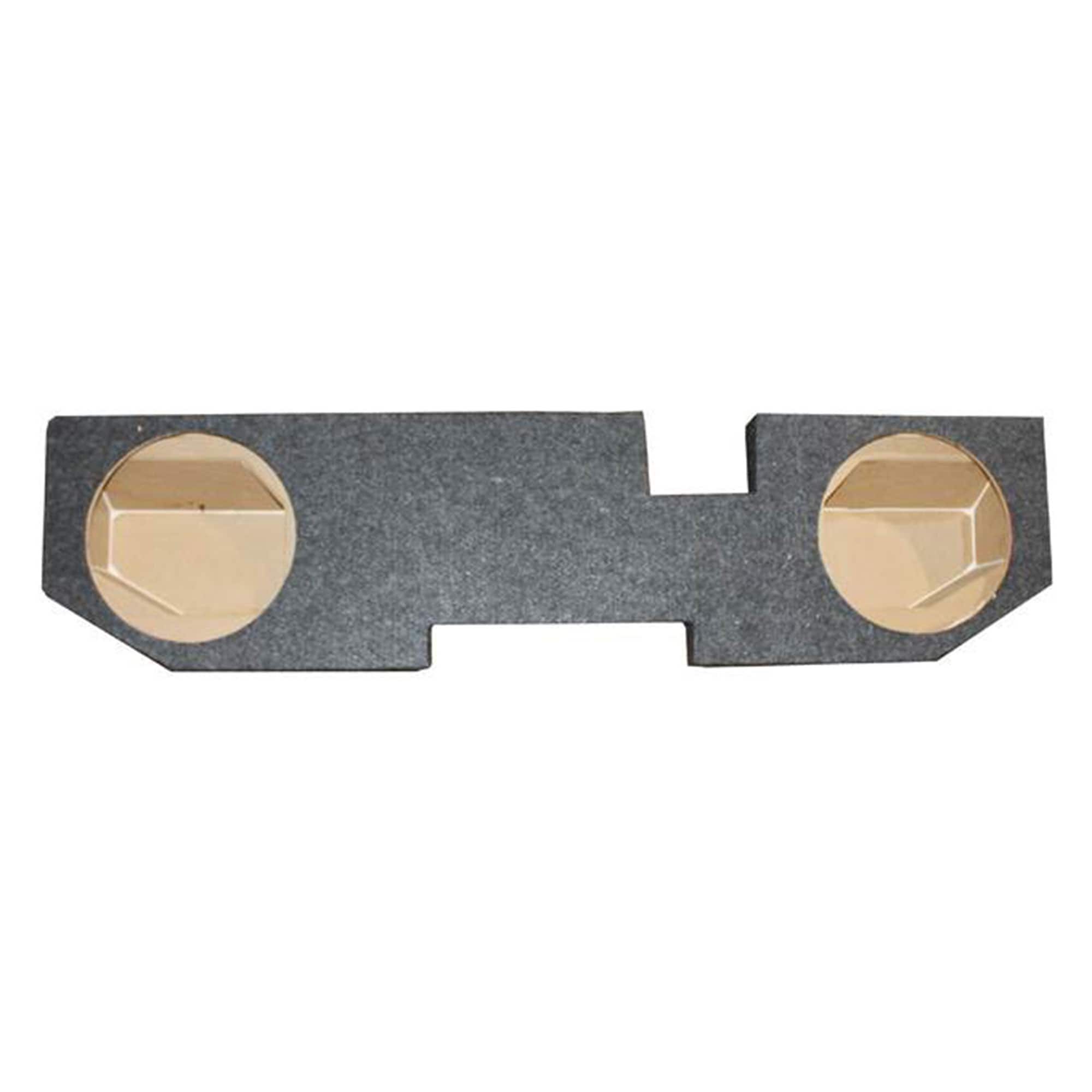 QPower - QDODGE104DOOR Dodge Quad Cab '02-15 Dual 10" Truck Subwoofer Box - Charcoal Black