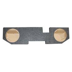 Front. QPower - QPower Dual 10" Sub Box for Dodge Ram Crew Cab & Quad Cab 02-18, Classic 19-22 - Charcoal Black.