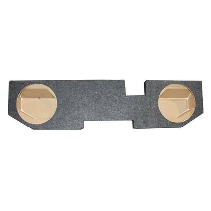 Front. QPower - QPower Dual 10" Sub Box for Dodge Ram Crew Cab & Quad Cab 02-18, Classic 19-22 - Charcoal Black.