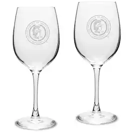 Jardine - UNCG Spartans 16oz. 2-Piece Traditional White Wine Glass Set - Multicolor