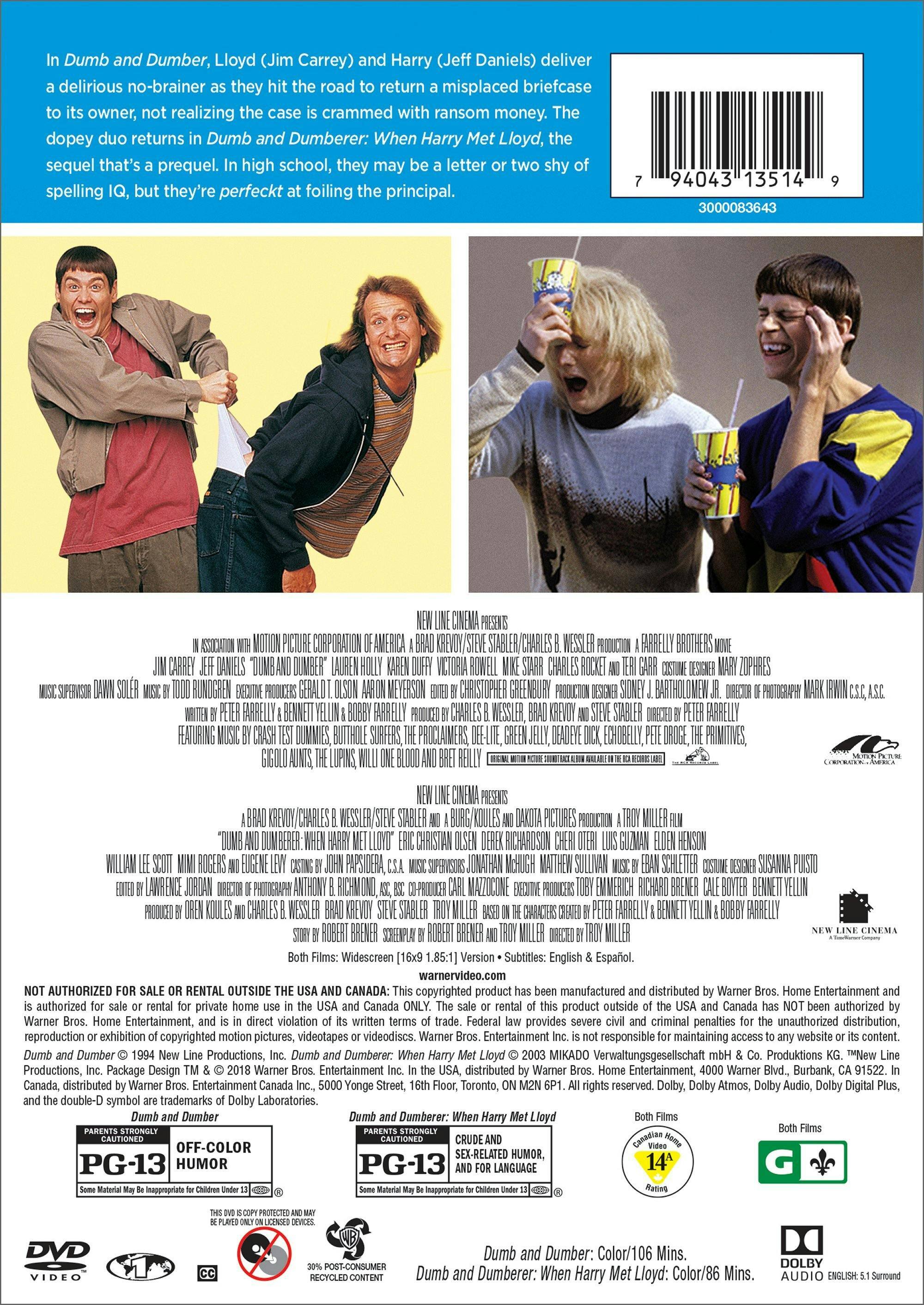 Angle. Dumb and Dumber/Dumb and Dumberer (DVD Double Feature) [DVD].