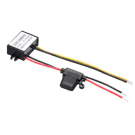 Unique Bargains - DC 15-40V to 12V 5A 60W Step Down Converter with Fuse Waterproof Module for Car Truck - Black