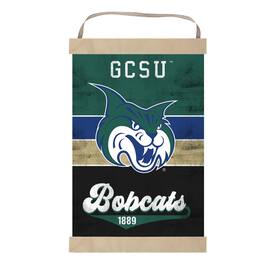 Jardine - Georgia College Bobcats Reversible Retro Logo Banner Sign - Green