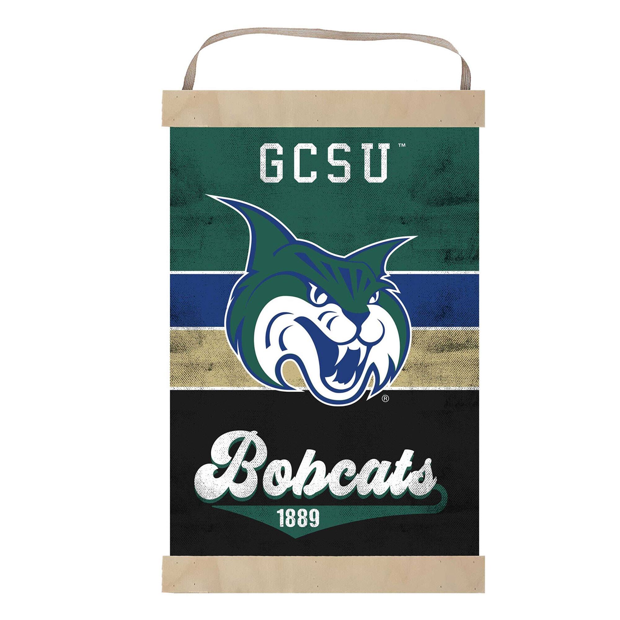 Georgia College Bobcats Reversible Retro Logo Banner Sign