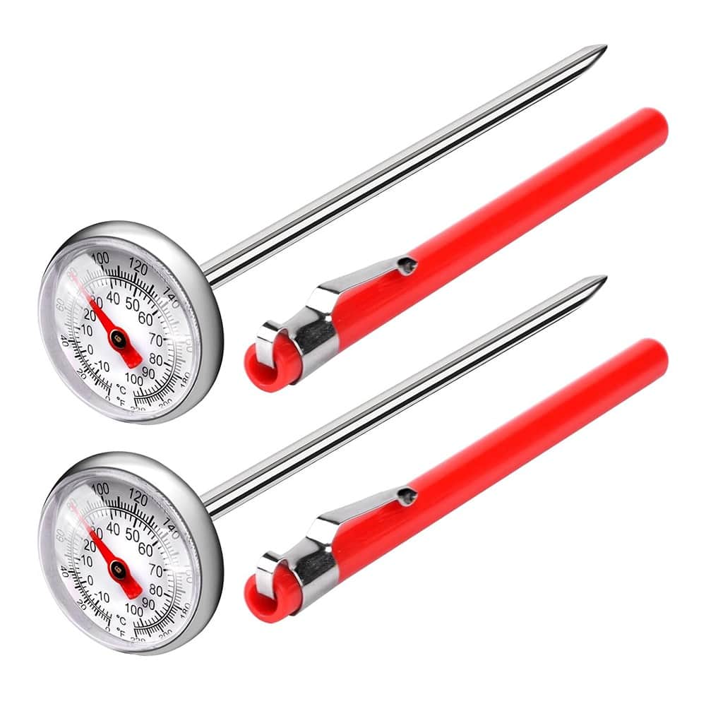 PARKER SLATER - 2-Pack Instant-Read Meat Thermometers for Cooking & Grilling with Pocket Probe