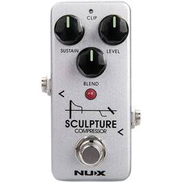 NUX - NCP-2 Sculpture Mini Compressor Guitar Pedal with 2 Clip Modes | Built-in Selectable Buffer Bypass - Gray