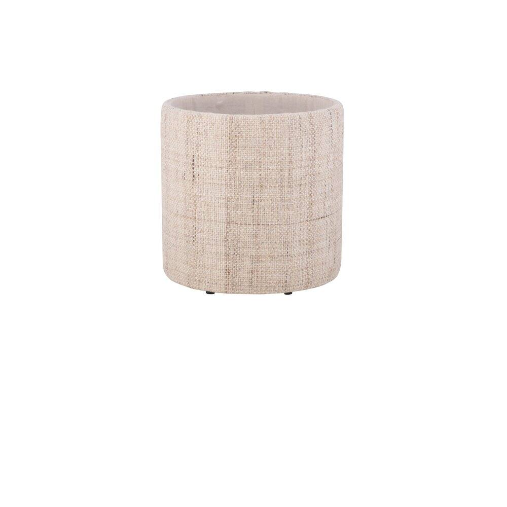 Alt View 2. Carolina Chair & Table - Handwoven Nereus Wood Top Storage Ottoman - Beige.