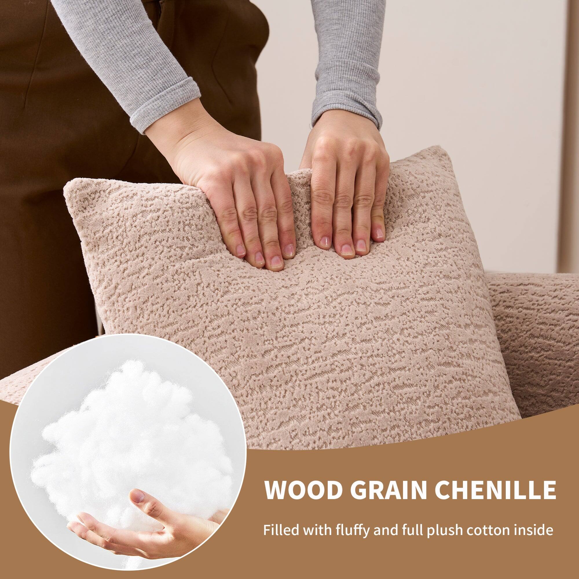 WOOD GRAIN CHENILLE  
Filled with fluffy and full plush cotton inside