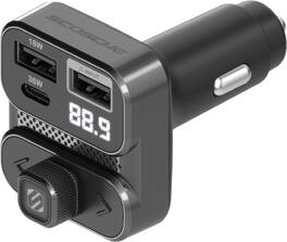 Scosche - BTFREQ Bluetooth FM Transmitter,Dual USB-C and USB-A Charging Ports - Black