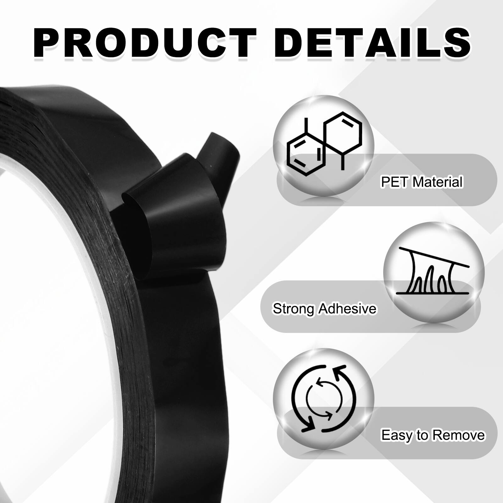 PRODUCT DETAILS

- PET Material
- Strong Adhesive
- Easy to Remove