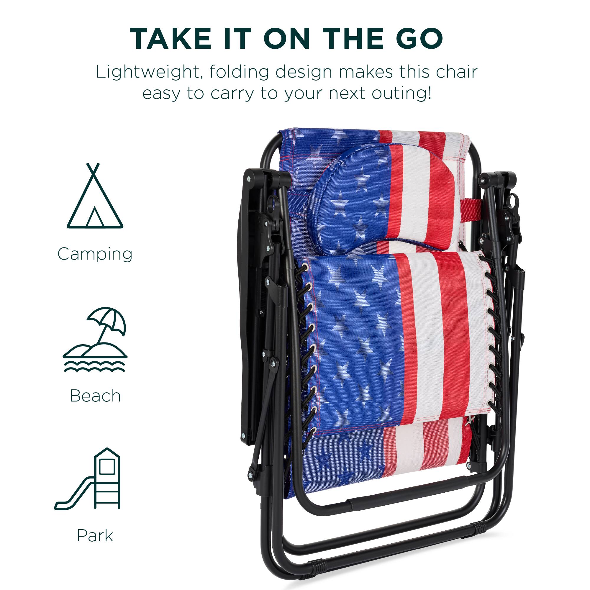 TAKE IT ON THE GO

Lightweight, folding design makes this chair easy to carry to your next outing!

Camping  
Beach  
Park
