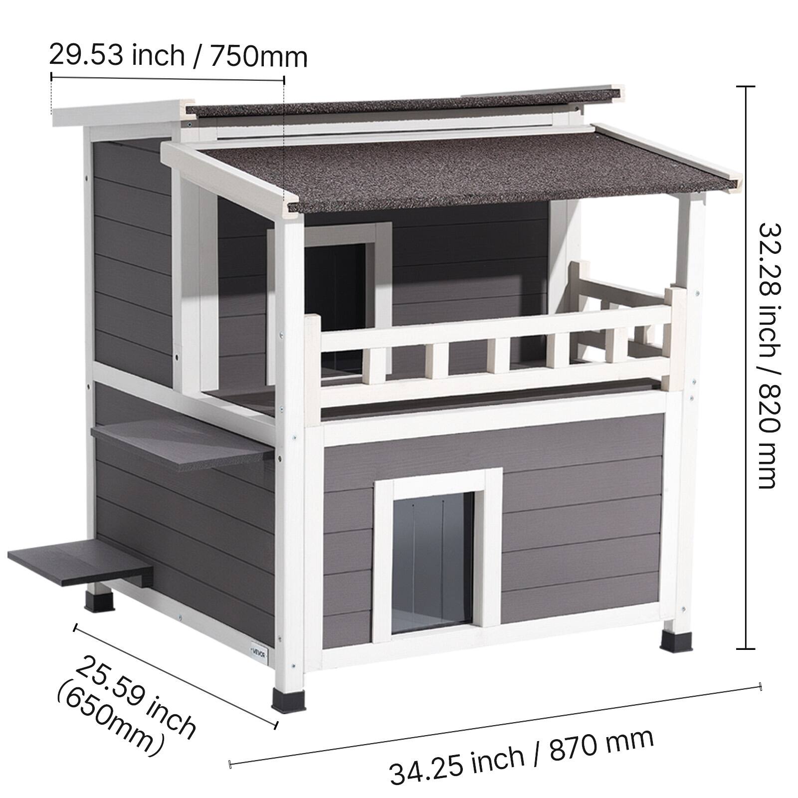 29.53 inch / 750mm  
32.28 inch / 820 mm  
25.59 inch (650mm)  
34.25 inch / 870 mm