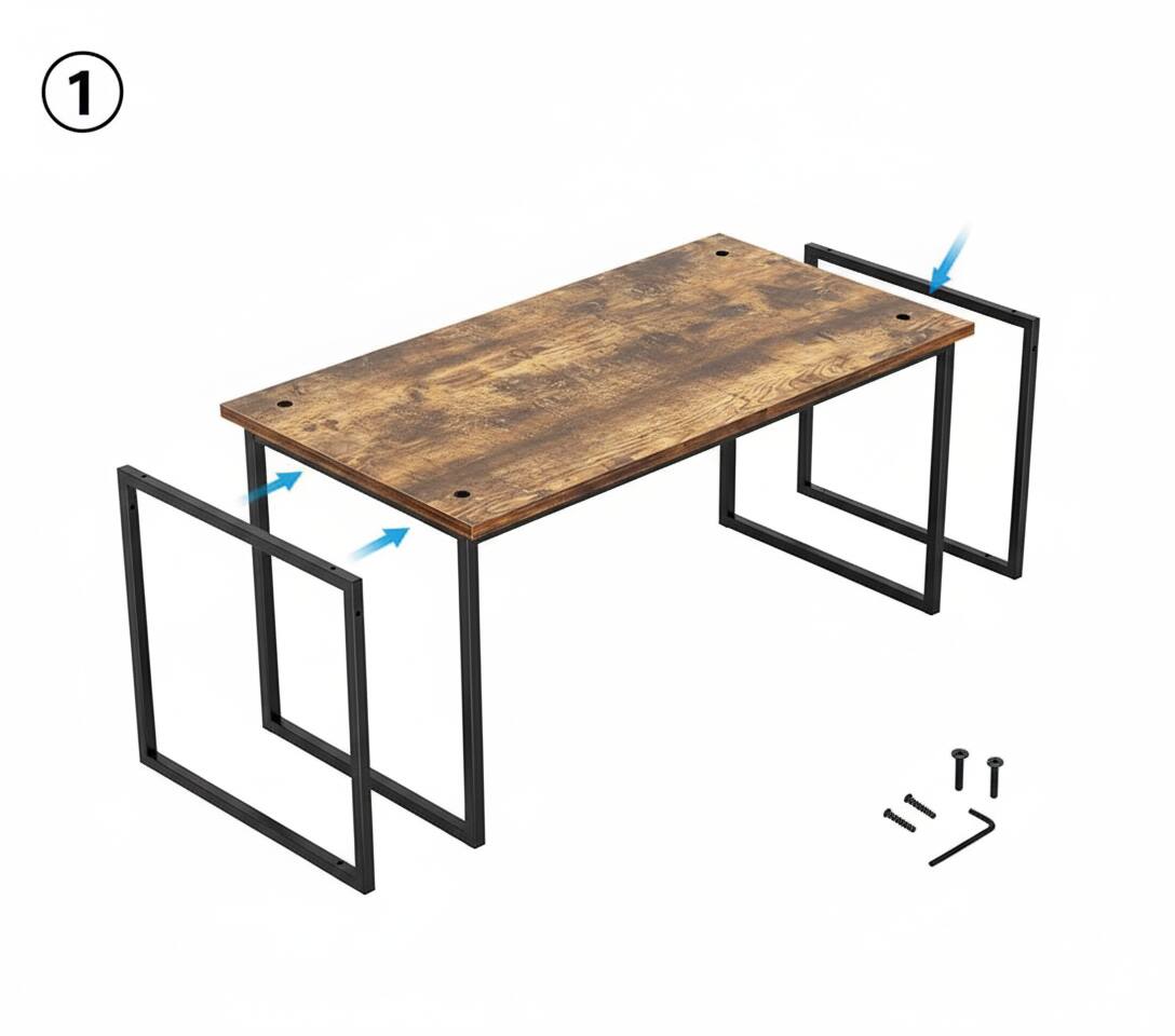 Alt View 2. AOITUN - Computer Office Desk 48 Inch Kids - Ideal for Study, Work, or Play with Sturdy Design and Ample Workspace - Steel.