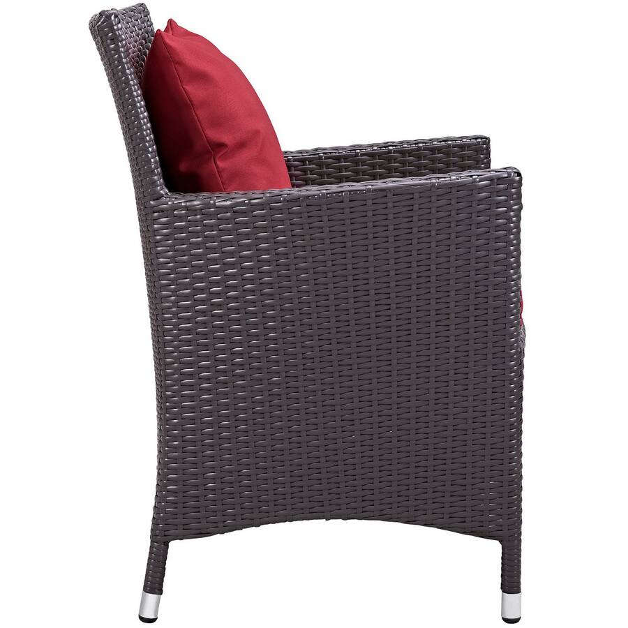 4270 Red Convene Dining Outdoor Patio Armchair by Modway Espresso Red - Best Buy