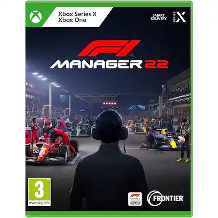 Xbox Series X Xbox One
SMART DELIVERY
F1 MANAGER 22
www.pegi.info
Formulal LICENSED PRODUCT
FRONTIER - E (Everyone)