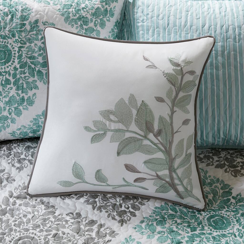 Alt View 1. Gracie Mills - Gracie Mills Mitchell 6-Piece Reversible Daybed Bedding Set - Aqua.