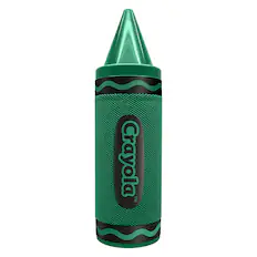 Front. Crayola - 5-Watt Portable Bluetooth Rechargeable Crayon Speaker with FM Radio, TWS, USB/microSD/Aux, up to 3 Hr Play Time - Green.