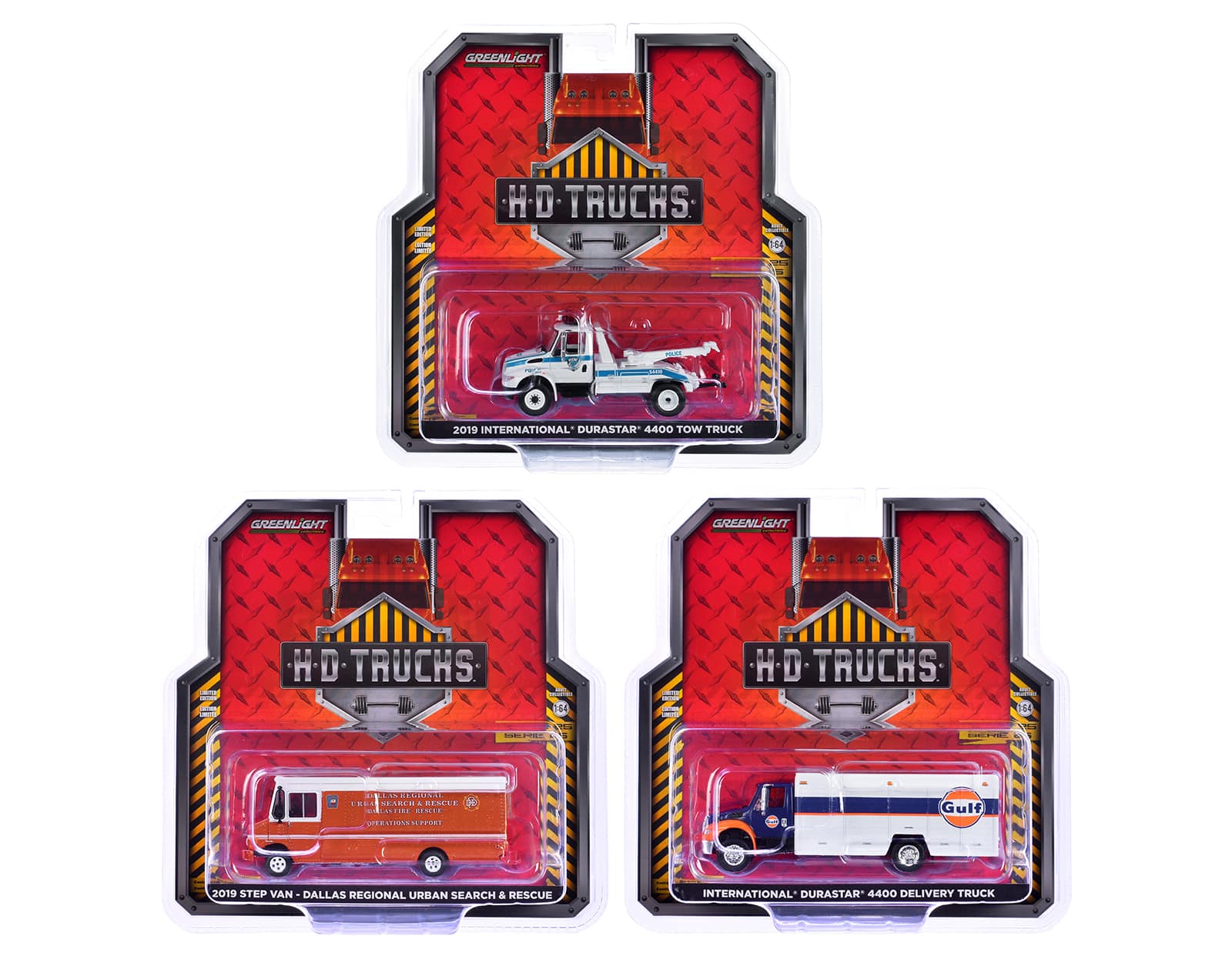 "Heavy Duty H.D. Trucks" Set of 3 pieces Series 25 1/64 Diecast Models by Greenlight - Multi