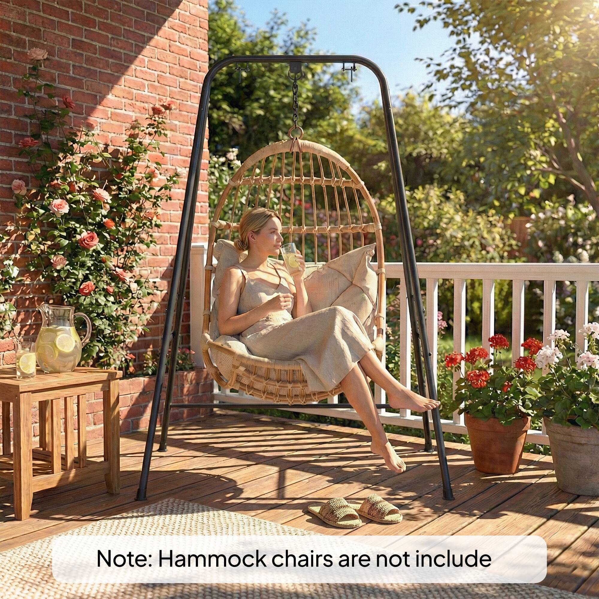 Note: Hammock chairs are not included.