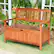Front. Gymax - Gymax 42'' Storage Bench Deck Box Solid Wood Seating Container Tools Toys W/Backrest - Mix Brown.
