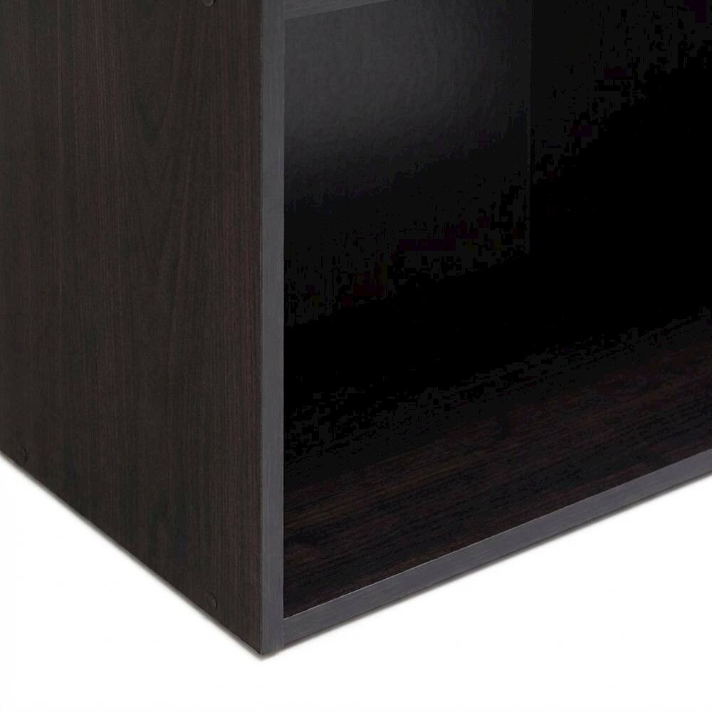 Alt View 2. FurniFact - Espresso 3-Tier Open Shelf Bookcase with Modern Design and Sturdy Construction - Espresso.