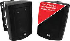 A set of two 6.5" indoor outdoor wired speakers.