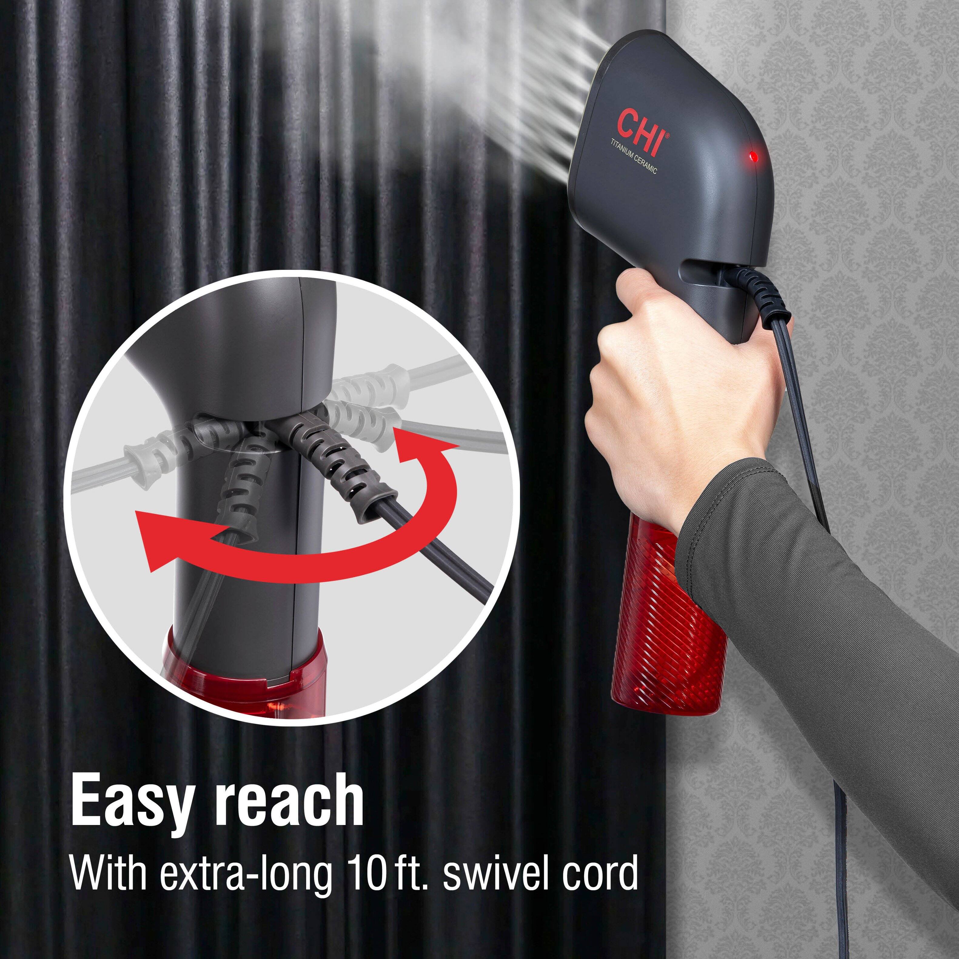 CHI TITANIUM TITANIUM CERAMIC CERAMIC

Easy reach With extra-long 10ft. swivel cord