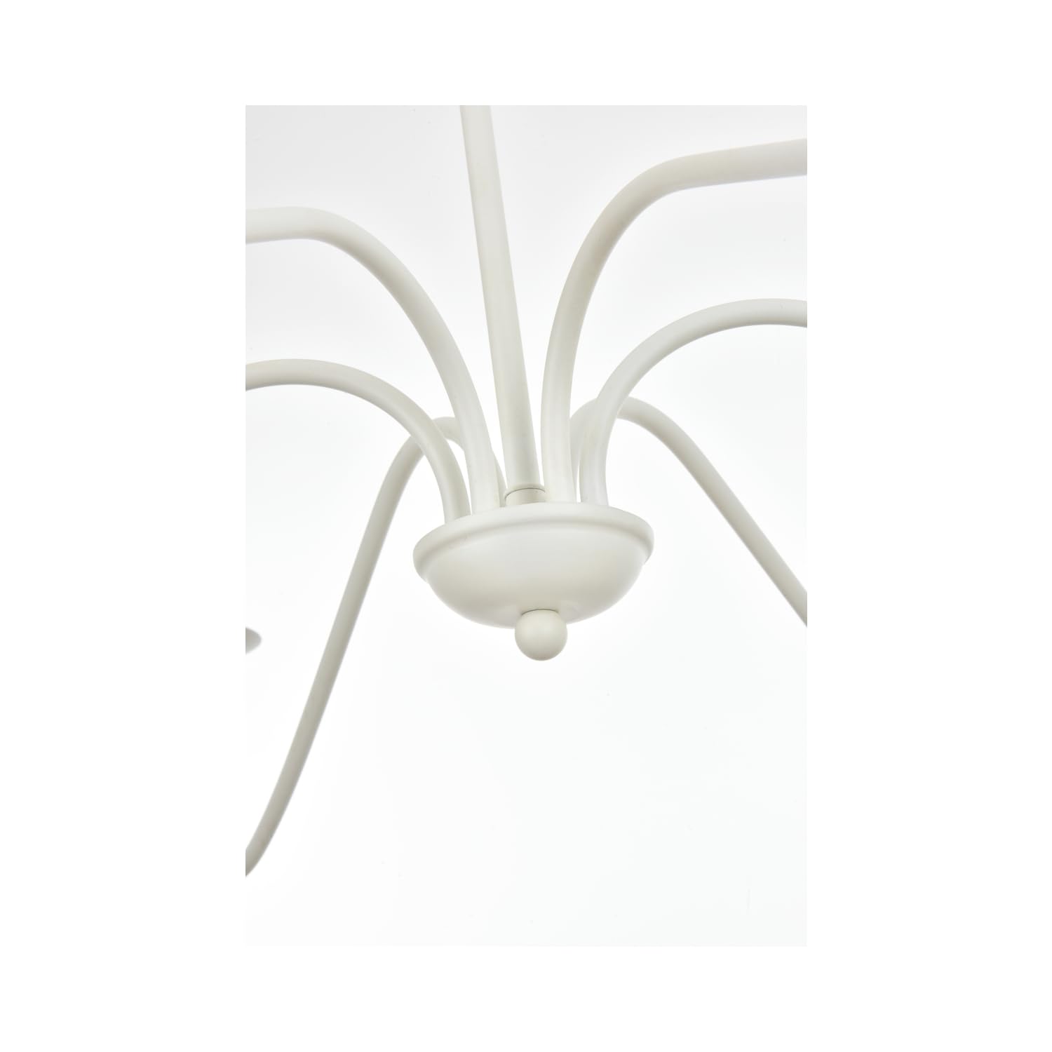 Alt View 1. Living District - Rohan 30 inch chandelier in White - White.