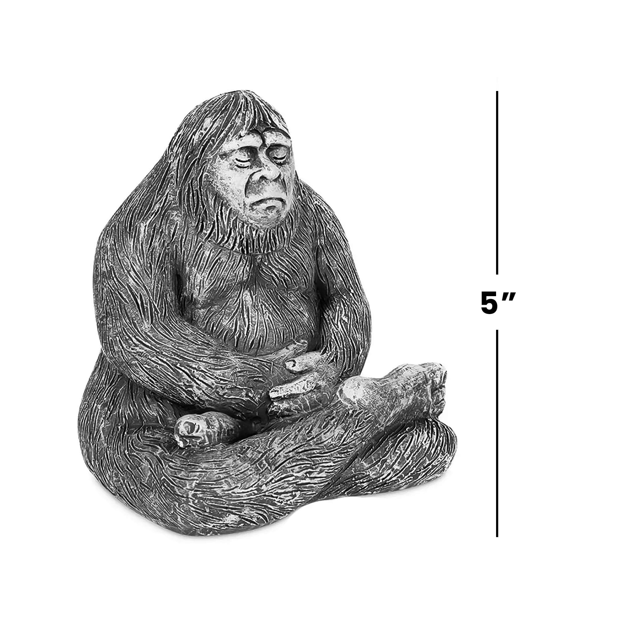 Alt View 4. Accoutrements - Zen Bigfoot 5 Inch Polystone Statue - Grey.