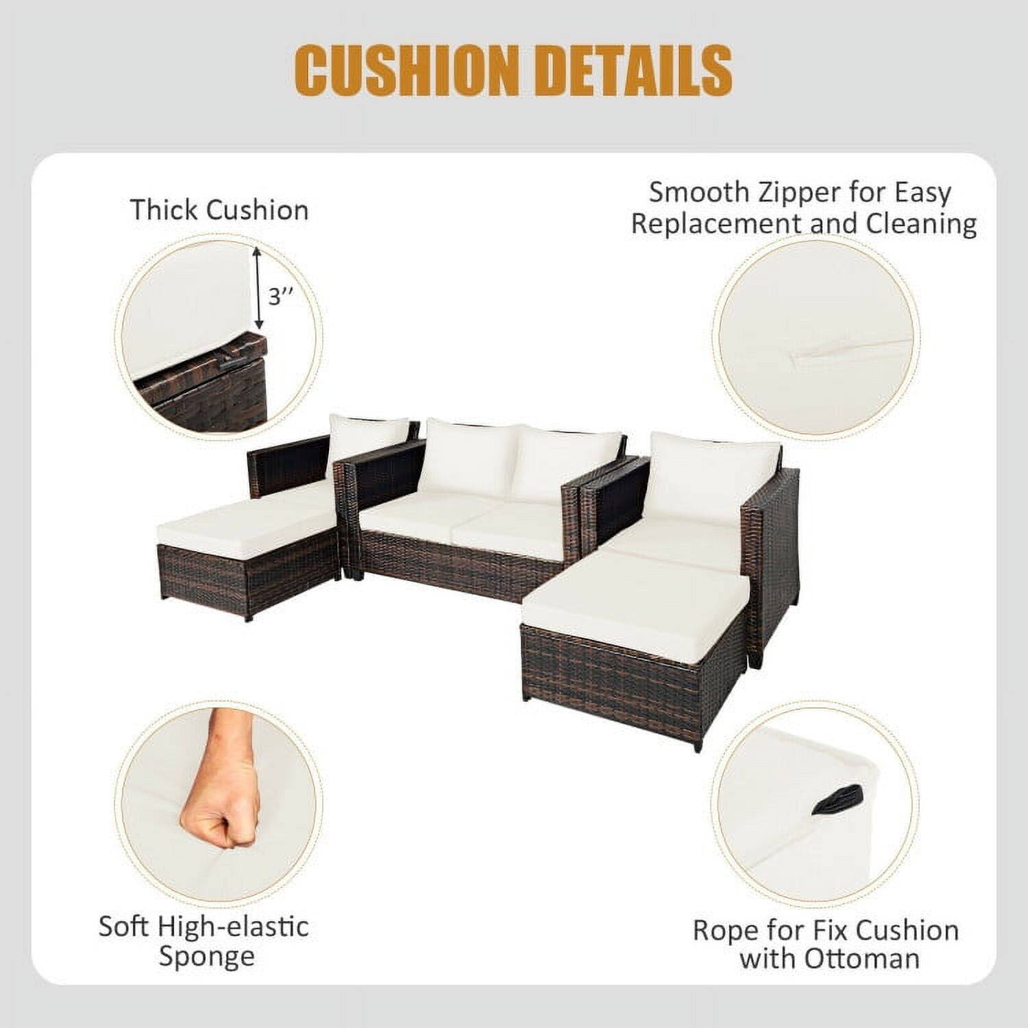 CUSHION DETAILS

- Thick Cushion
- Smooth Zipper for Easy Replacement and Cleaning
- Soft High-elastic Sponge
- Rope for Fix Cushion with Ottoman