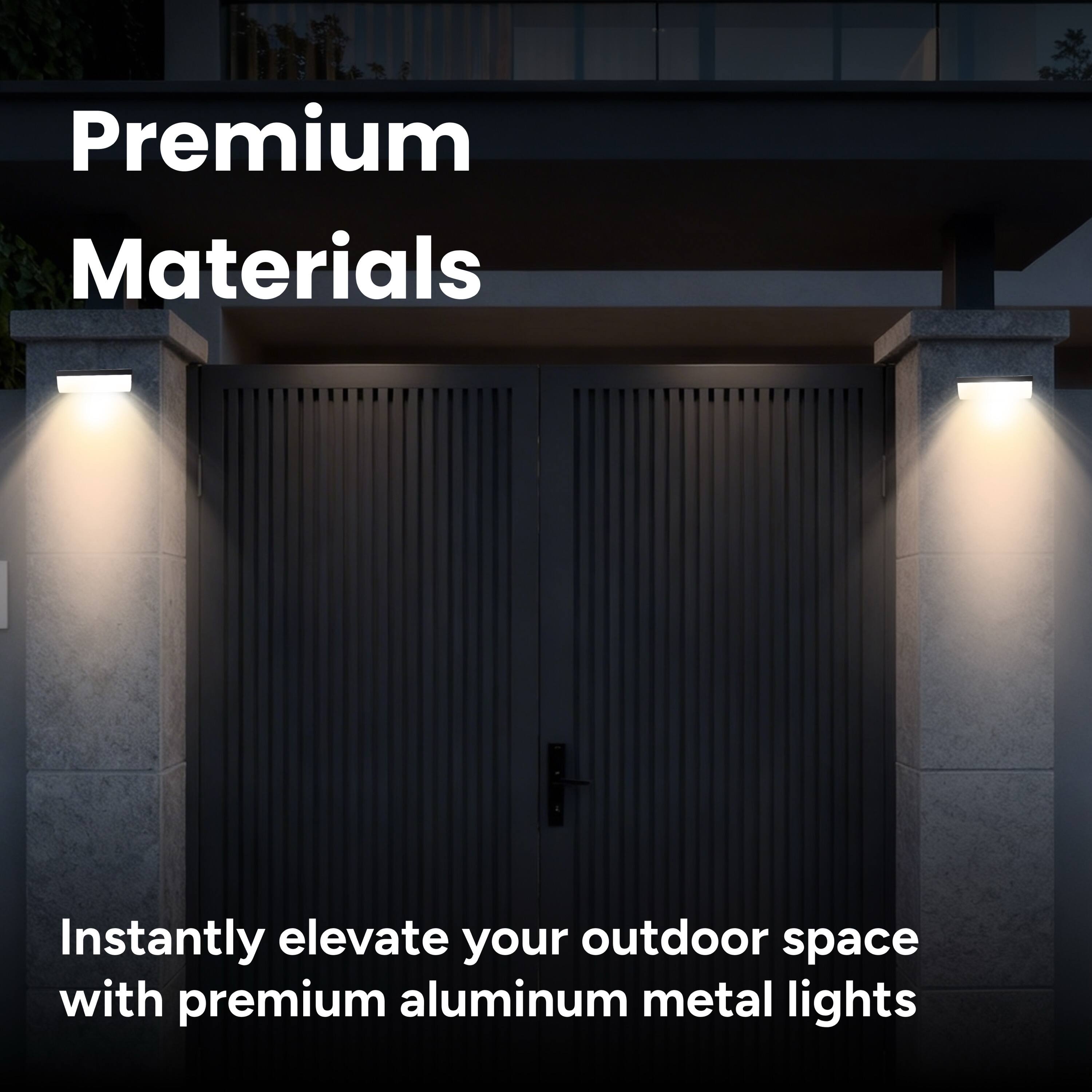 Premium Materials

Instantly elevate your outdoor space with premium aluminum metal lights