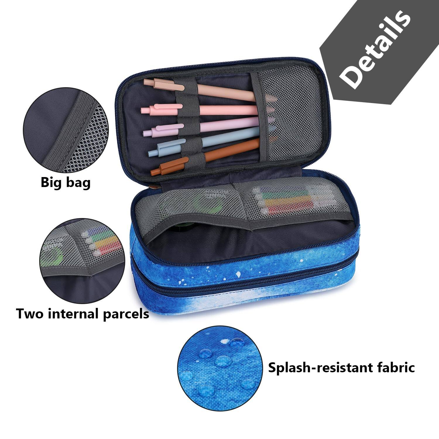 Details  
Big bag  
Two internal parcels  
Splash-resistant fabric