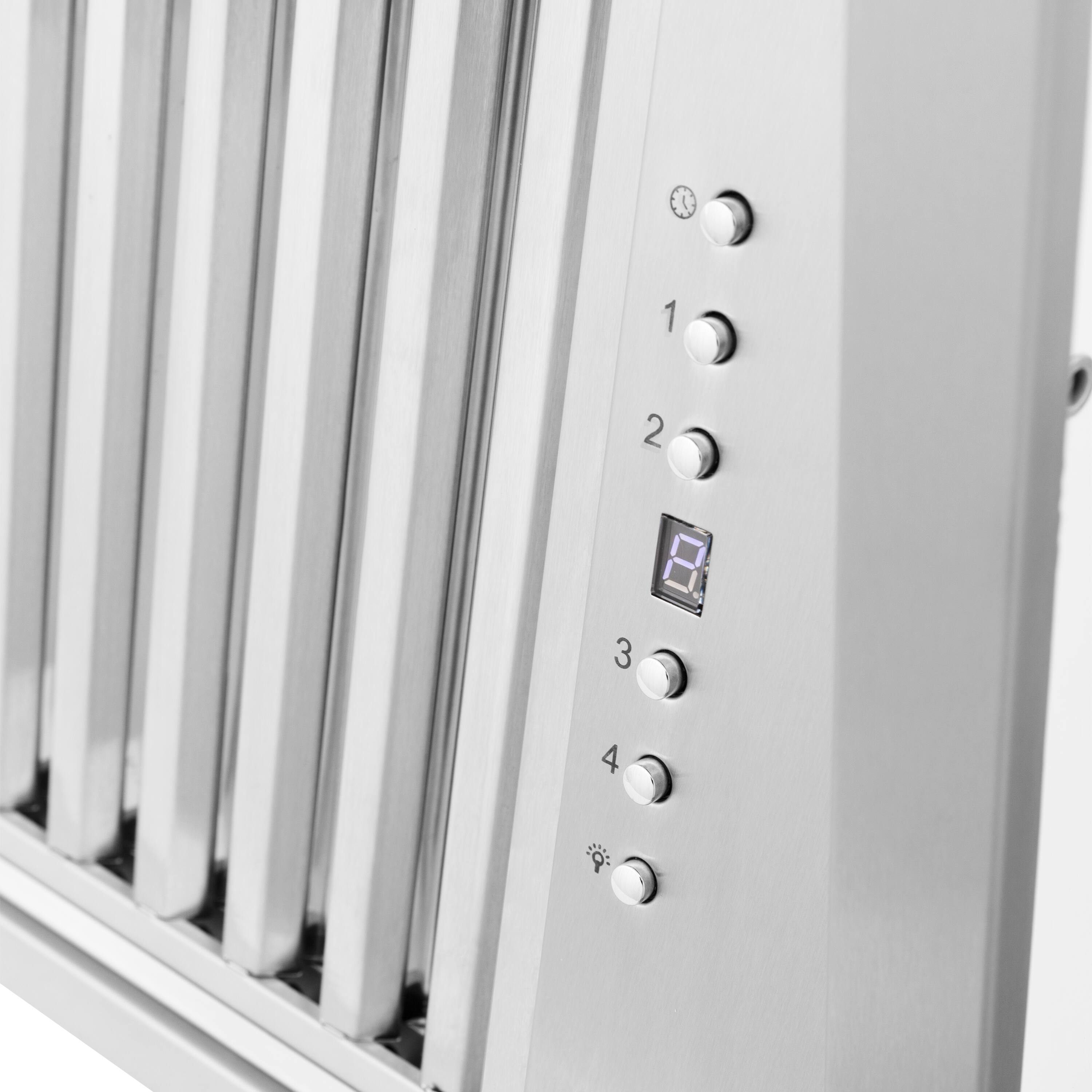 Alt View 3. ZLINE - ZLINE 58" Ducted Wall Mount Range Hood Insert in Stainless Steel (698-58) - Stainless Steel.