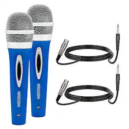 5 CORE - 5Core XLR Microphone Dynamic Mic Karaoke Singing Studio Mics Handheld Microfono - Blue