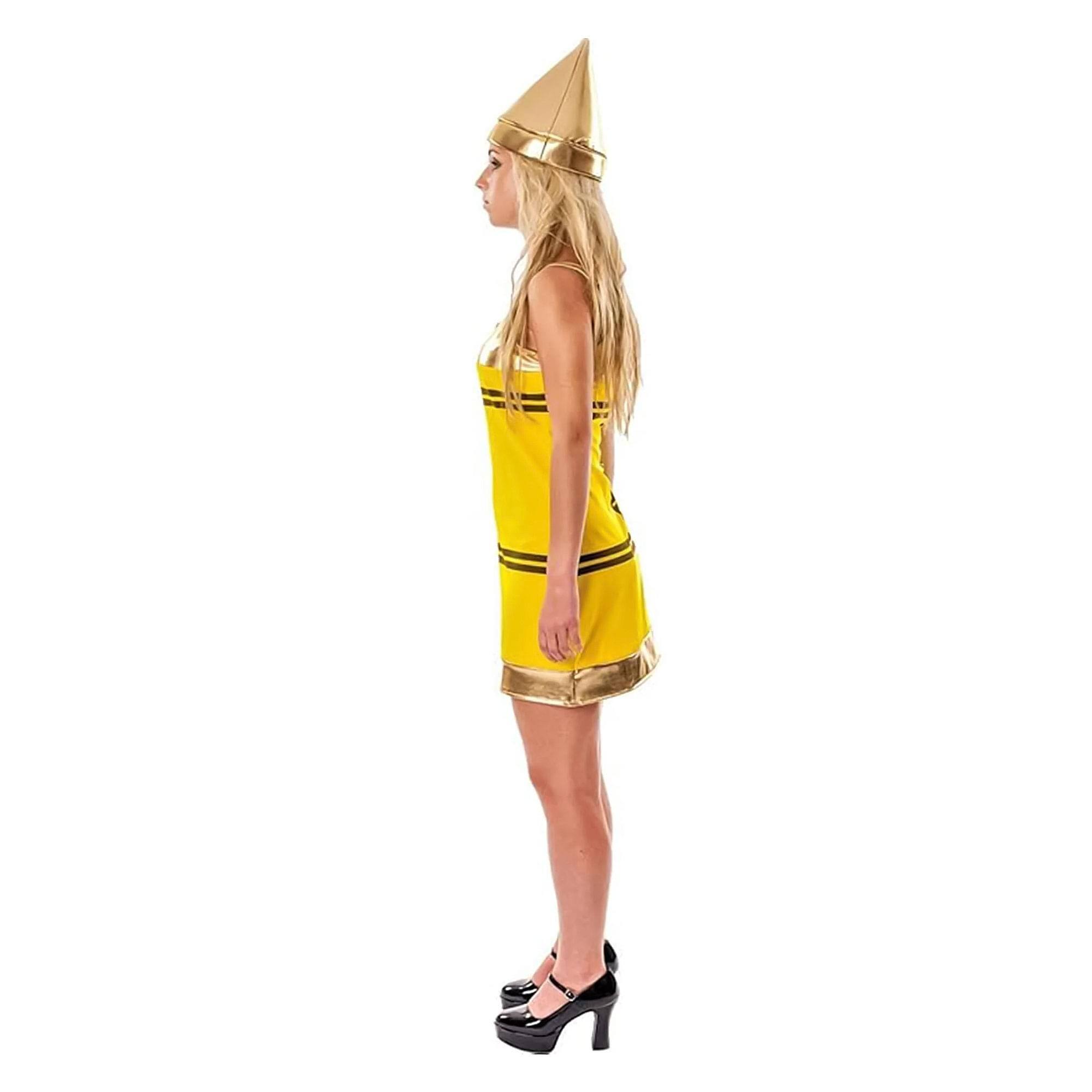 Alt View 1. Orion Costumes - Women's Yellow Crayon Fancy Dress Costume  MED - Yellow.