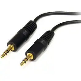 StarTech.com - 6 ft 3.5mm Stereo Audio Cable - M/M - Audio cable - mini-phone stereo 3.5 mm (M) - mini-phone stereo 3.5 mm - Black