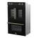 Angle. Forno Appliances - Asti 7.36 Cu. Ft. Electric Double Wall Oven with Upper French Doors and Antique Brass Accents - Black.