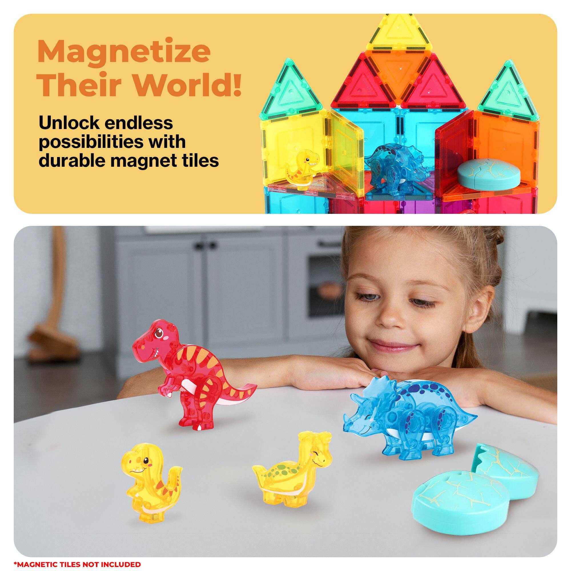 Magnetize Their World!  
Unlock endless possibilities with durable magnet tiles  

*MAGNETIC TILES NOT INCLUDED