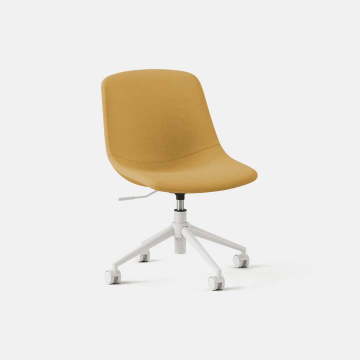 Angle. Branch Furniture - Branch Gather Swivel Chair – Adjustable Height, 360° Swivel, Cushioned Seat, Modern Home Office Desk Chair - Sunflower.