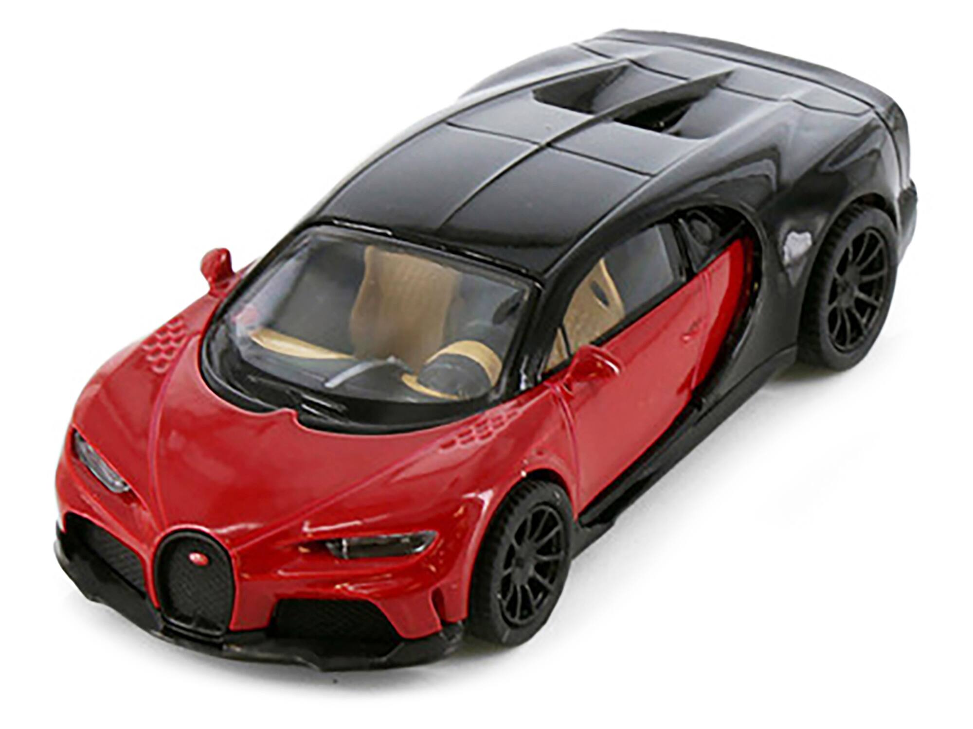 Alt View 1. PosterCars - Bugatti Chiron Supersport Italian Red and Nocturne Black "Hypercar League Collection" 1/64 Model Car by PosterCars.