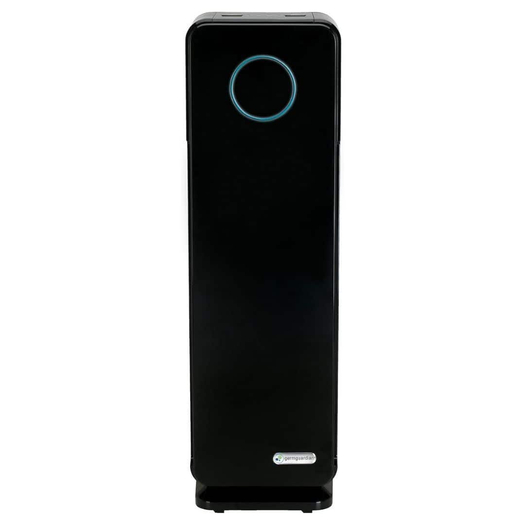 Front. GermGuardian - GermGuardian 22 Inch Black Air Purifier with HEPA Pet Pure Filter and UV C Light - Black.