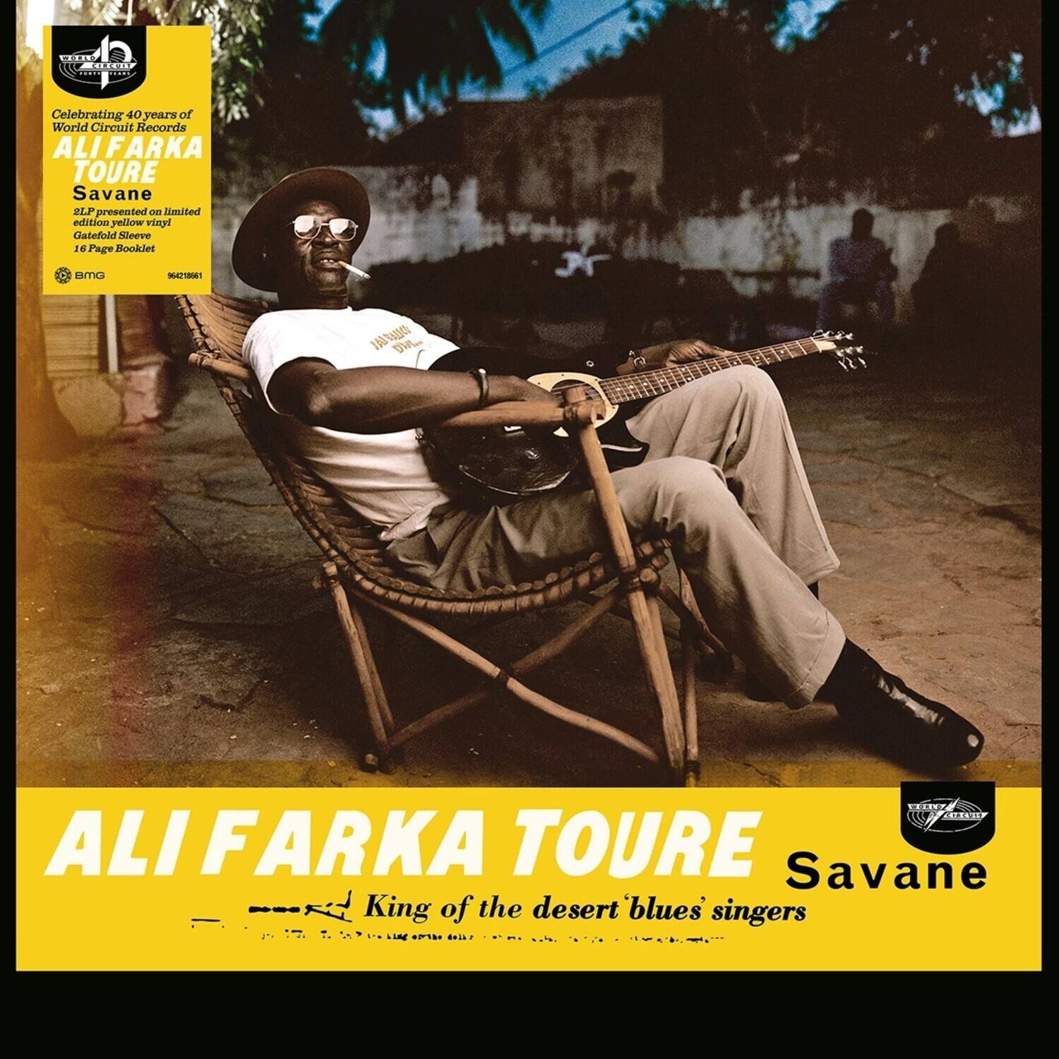 Celebrating 40 years of World Circuit Records

ALI FARKA TOURE
Savane

2LP presented on limited edition yellow vinyl! Gatefold Sleeve 16 Page Booklet

ALI FARKA TOURE
Savane
King of the desert blues singers