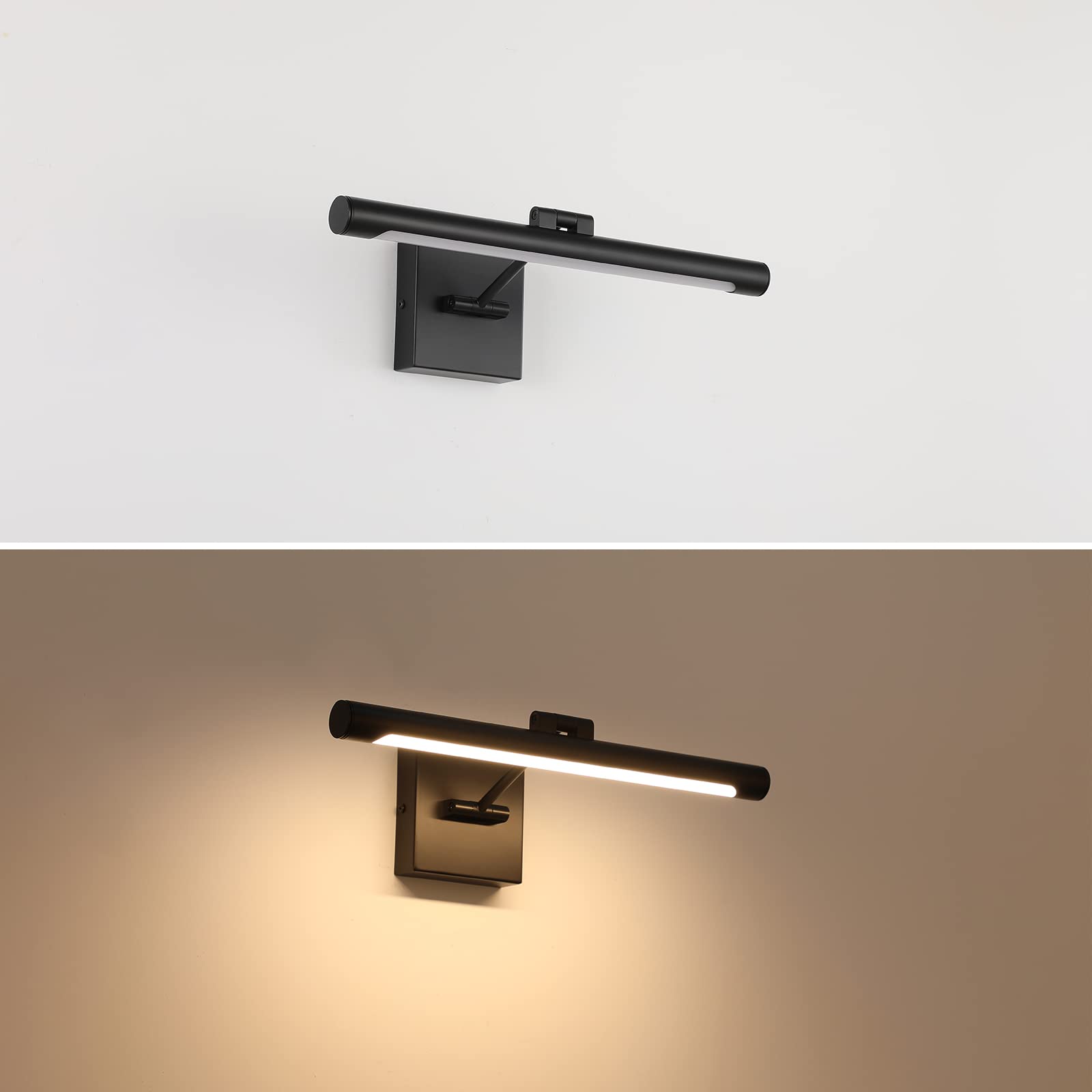 Alt View 6. TECH SAFARI - Led Picture Light Fixtures Inches Long Modern Wall Lamps With Rotatable Lighting Tube Frame Lights For Pain - Nickel Non-Dimmable 24.4" Long.