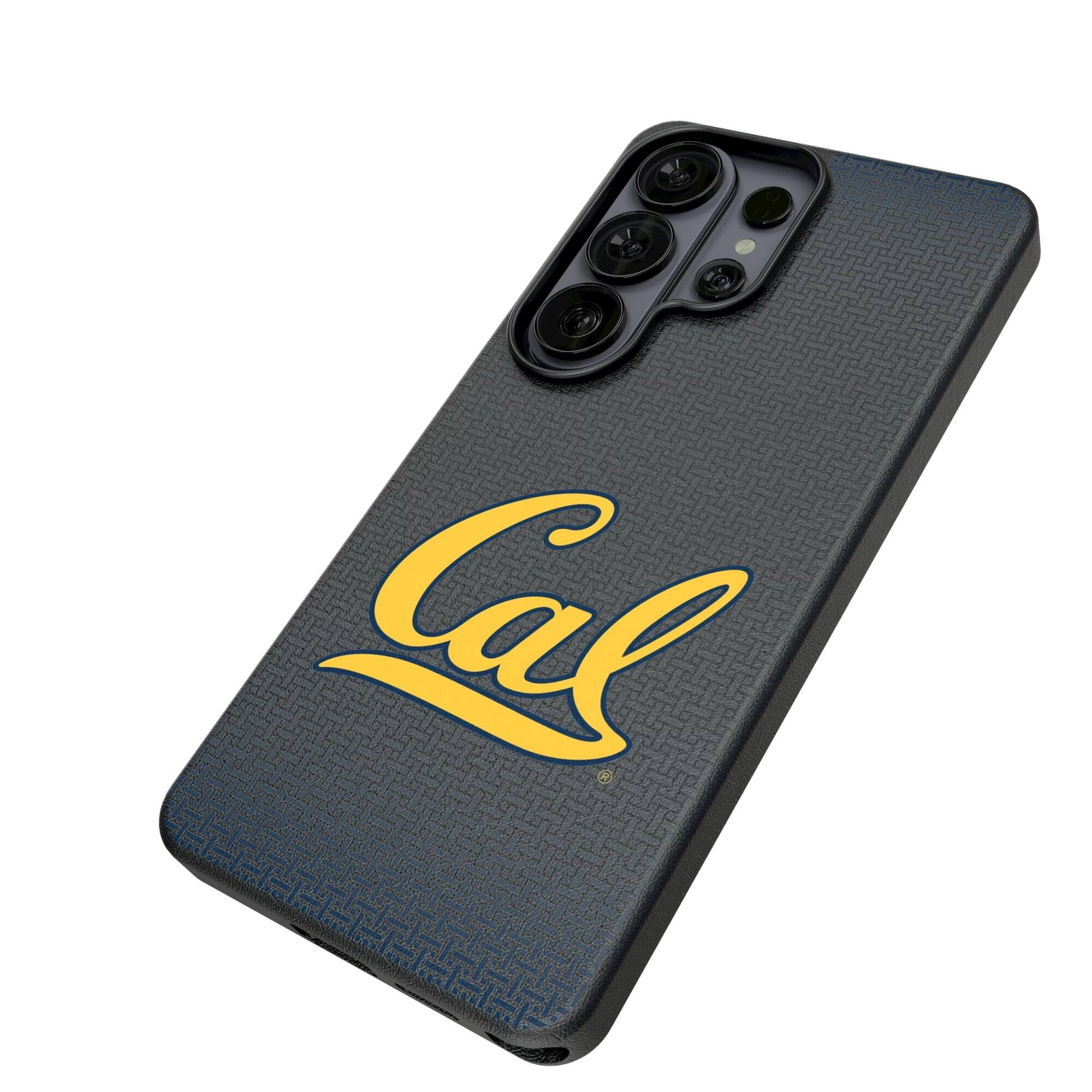 Alt View 1. Keyscaper - Cal Bears Linen Galaxy Magnetic Bump Case - S25 - Black.