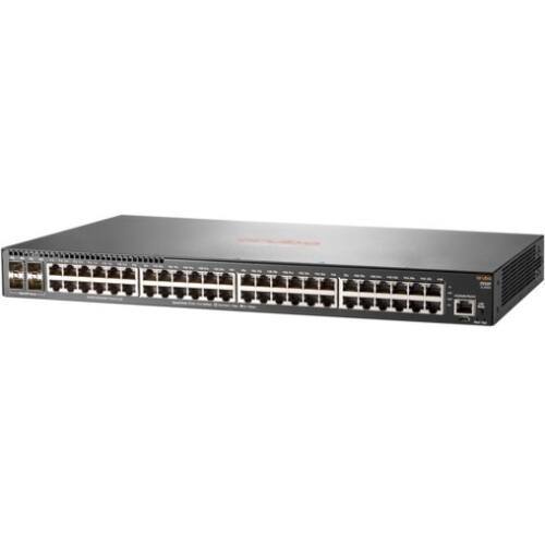 Front. HPE Aruba - Aruba 2930F 48G 4SFP Switch - Black.