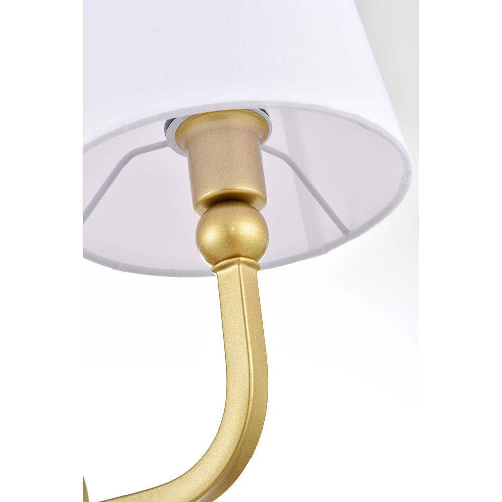 Back. Living District - Colson 4 light Brass and Clear Bath Sconce - Brass And Clear.