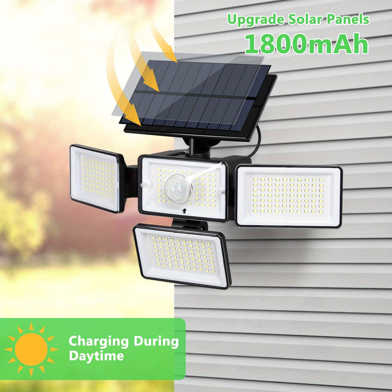Upgrade Solar Panels 1800mAh  
Charging During Daytime