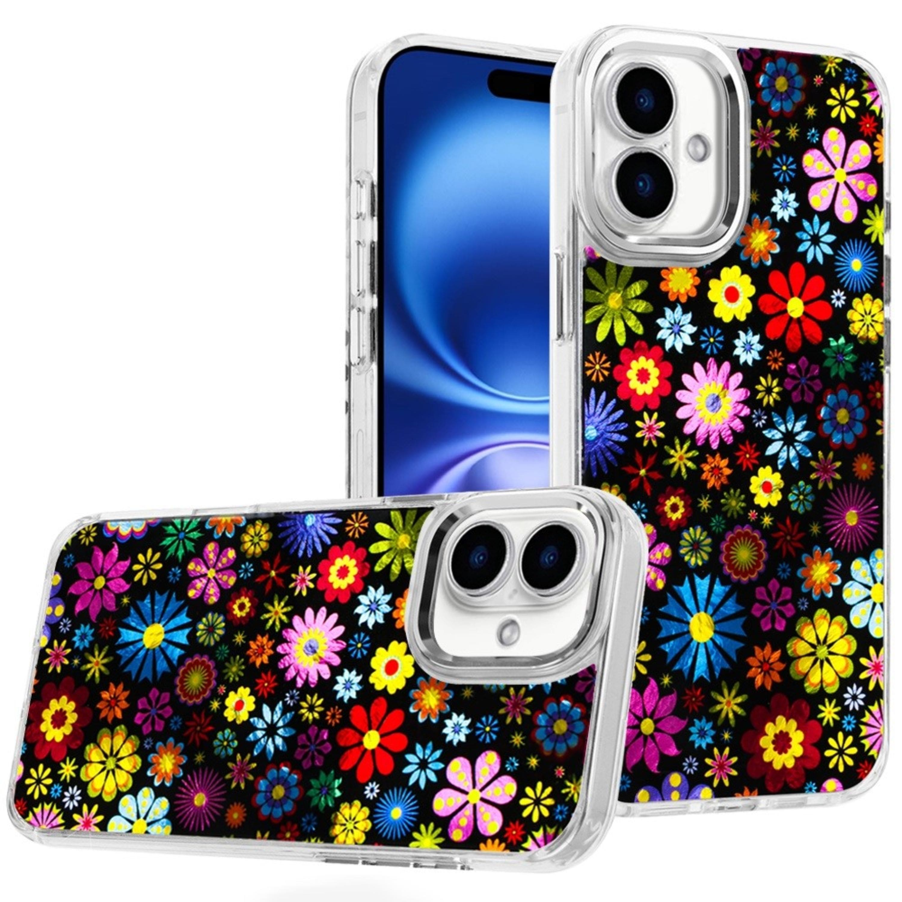 Kitcheniva - Cute In Mold Design Cover Metallic Buttons Plus Tempered Glass For iPhone 17 2 - Multicolor price history on PriceWatchPro