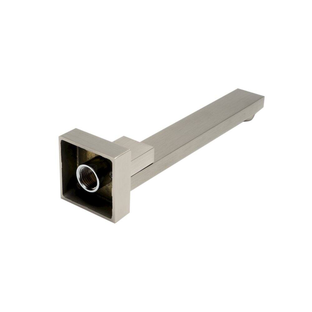 Back. Alfi - Brushed Nickel Square Foldable Tub Spout - Silver.