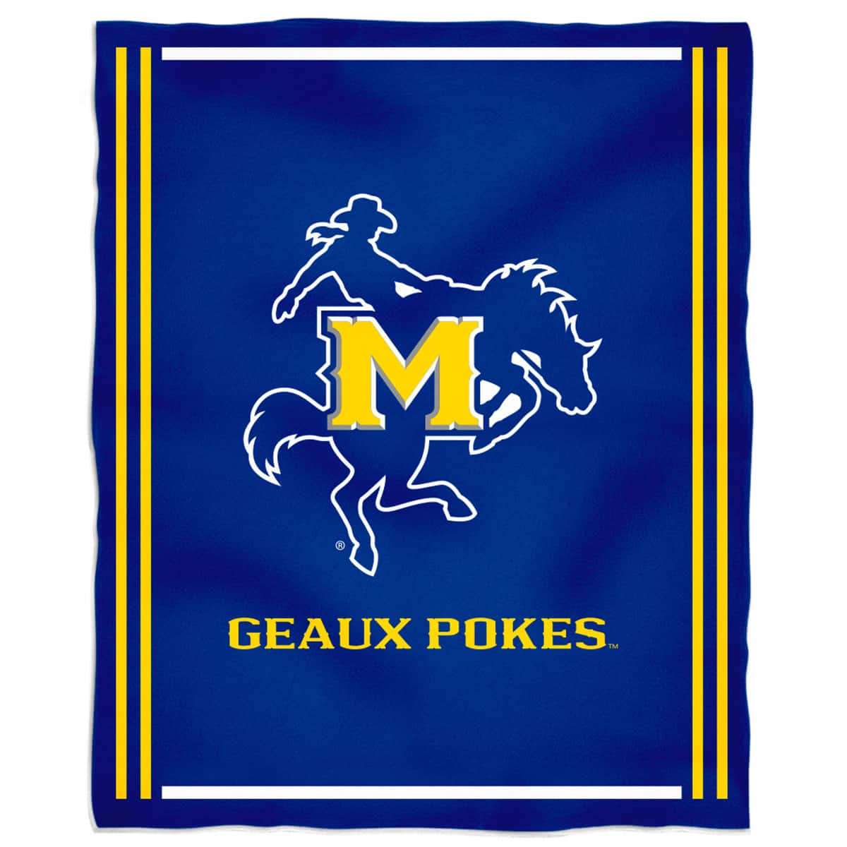 Vive La Fete - McNeese State Cowboys 36'' x 48'' Children's Mascot Plush Blanket - Multicolor